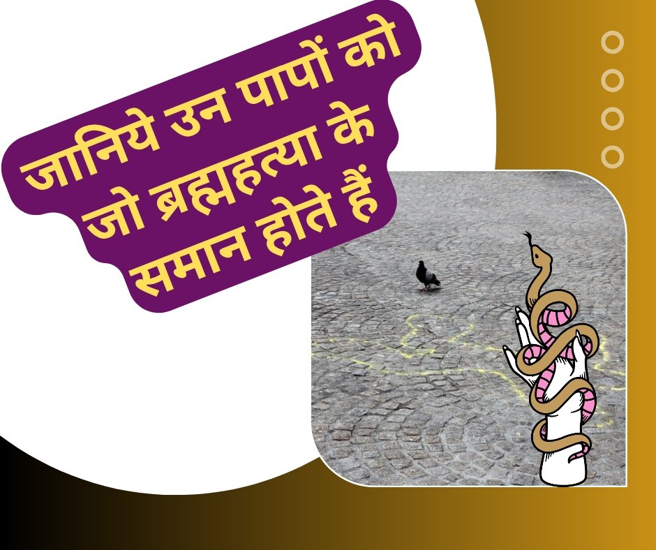 जानिये उन पापों को जो ब्रह्महत्या के समान है - brahmahatya