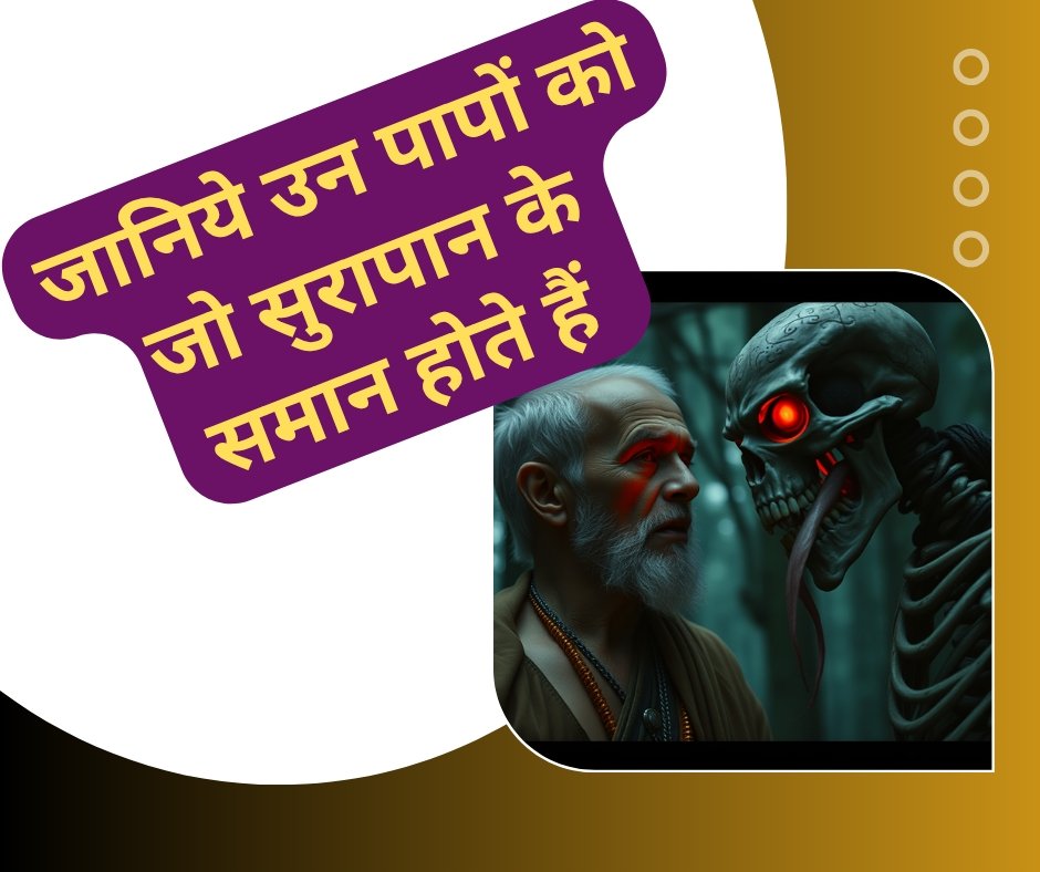 जानिये उन पापों को जो सुरापान के समान है - surapan