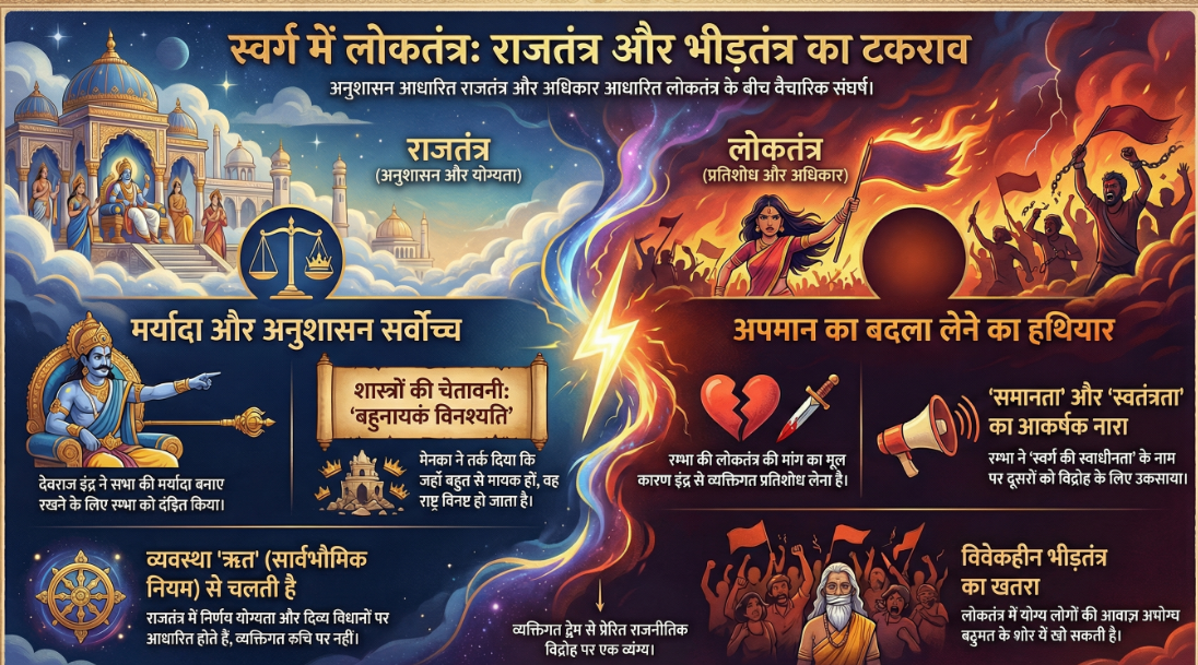 स्वर्ग में लोकतंत्र: भाग २ — प्रतिशोध और अधिकार का संघर्ष